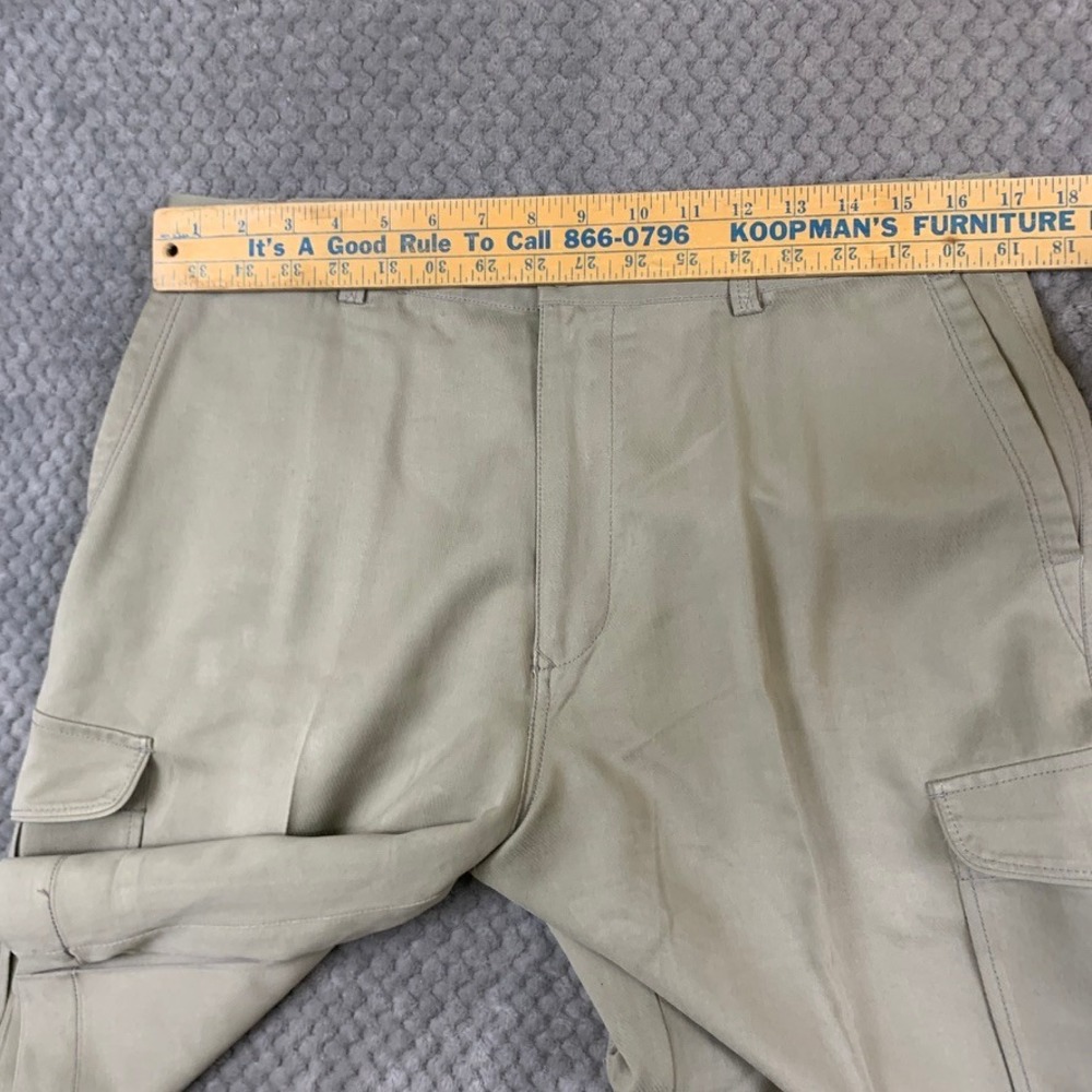 Tommy Bahama Mens 100% Silk Cargo Shorts Khaki Tan Size 34 Relaxed Island Summer - Picture 5 of 11